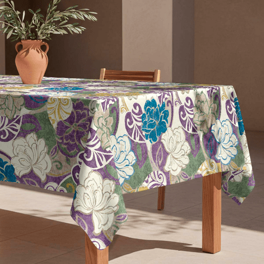 Toalha de mesa impermeável Nile - 100% algodão - 150x200 cm
