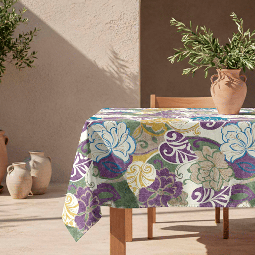 Toalha de mesa impermeável Nile - 100% algodão - 150x200 cm