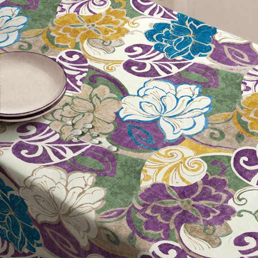Toalha de mesa impermeável Nile - 100% algodão - 150x200 cm