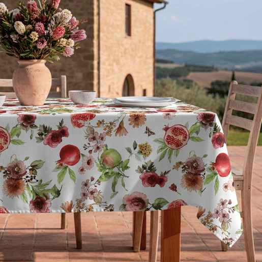 Toalha de mesa impermeável Mingrana - 100% algodão - 140x140 cm