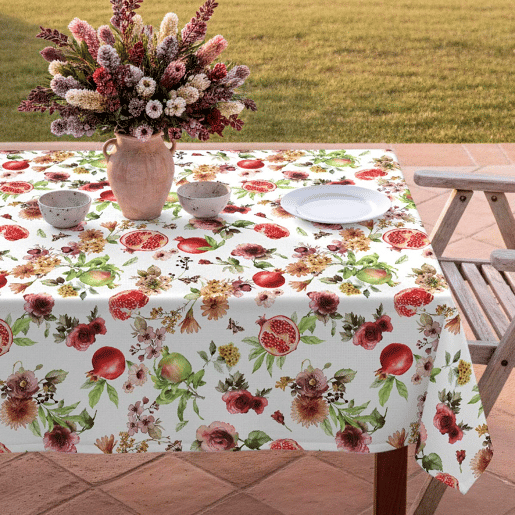 Toalha de mesa impermeável Mingrana - 100% algodão - 140x140 cm