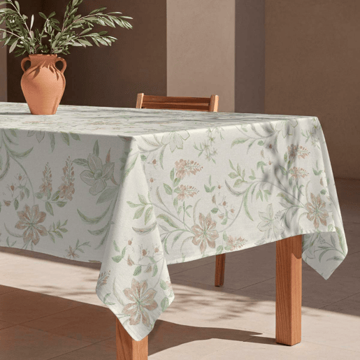 Toalha de mesa impermeável Laure - 100% algodão - 150x150 cm
