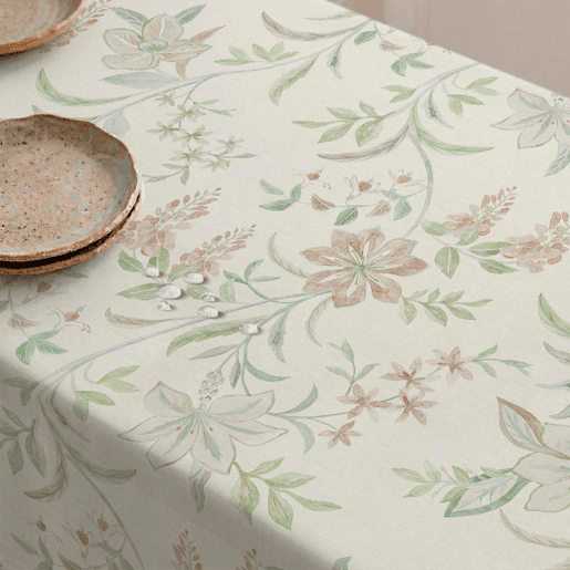 Toalha de mesa impermeável Laure - 100% algodão - 150x150 cm