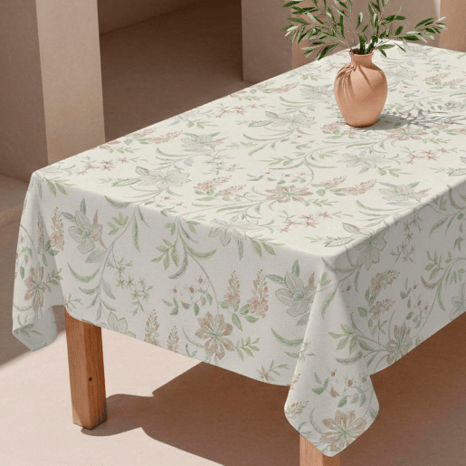 Toalha de mesa impermeável Laure - 100% algodão - 150x150 cm