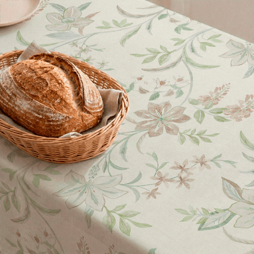 Toalha de mesa impermeável Laure - 100% algodão - 150x150 cm