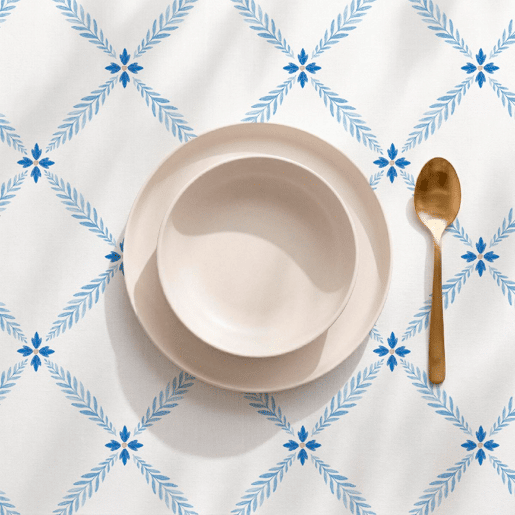 Toalha de mesa impermeável Tesela - 100% algodão - 150x300 cm