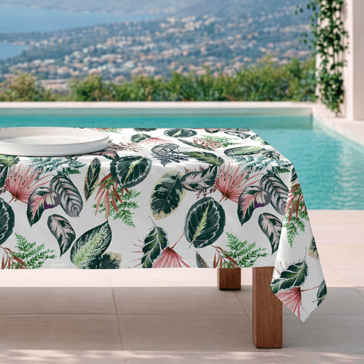Toalha de mesa impermeável Tropalm - 100% algodão - 140x250 cm