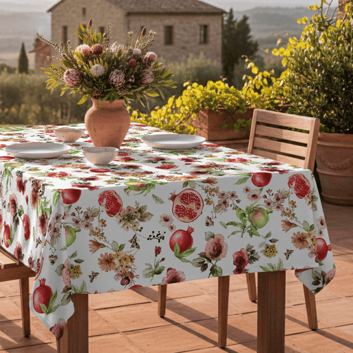 Toalha de mesa impermeável Mingrana - 100% algodão - 140x250 cm Toalha de mesa impermeável Mingrana - 100% algodão - 140x250 cm