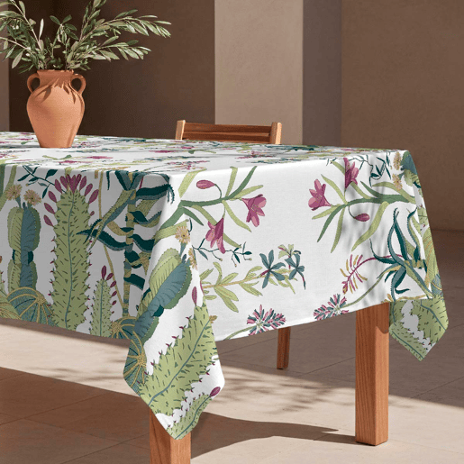 Toalha de mesa impermeável Jungle - 100% algodão - 150x250 cm
