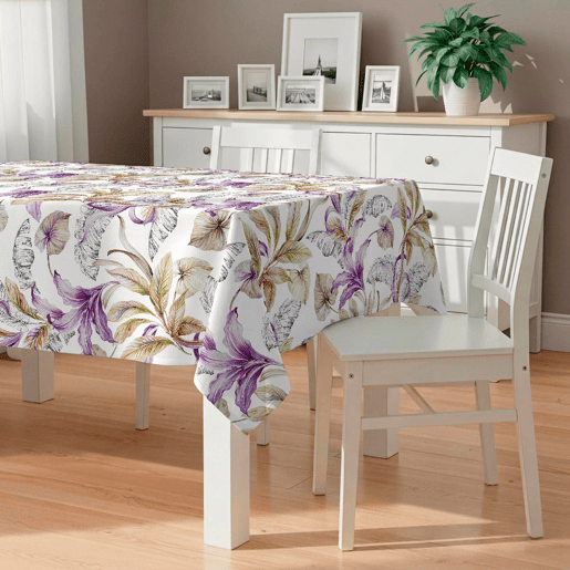Toalha de mesa impermeável Ulutu - 100% algodão - 140x140 cm