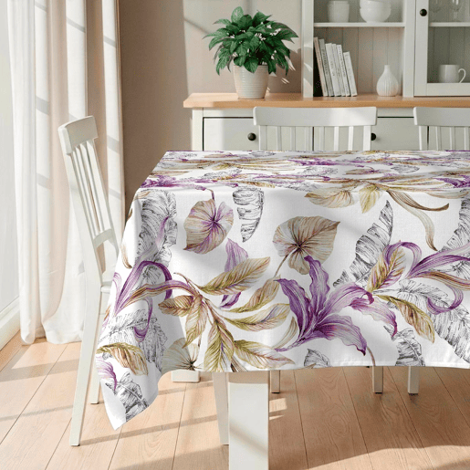 Toalha de mesa impermeável Ulutu - 100% algodão - 140x140 cm
