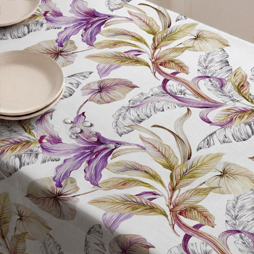 Toalha de mesa impermeável Ulutu - 100% algodão - 140x140 cm