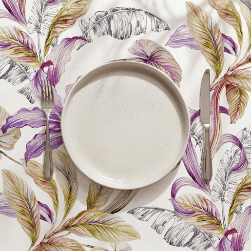 Toalha de mesa impermeável Ulutu - 100% algodão - 140x140 cm
