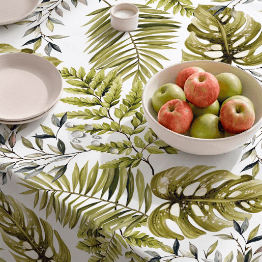 Toalha de mesa impermeável Stefania - 100% algodão - 140x250 cm