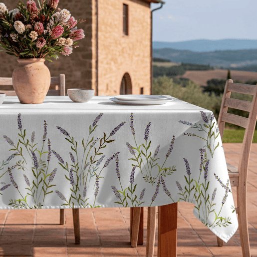 Toalha de mesa 100% algodão Lavender 150x150 cm