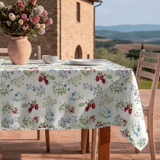 Toalha de mesa impermeável Katya - 100% algodão - 150x150 cm