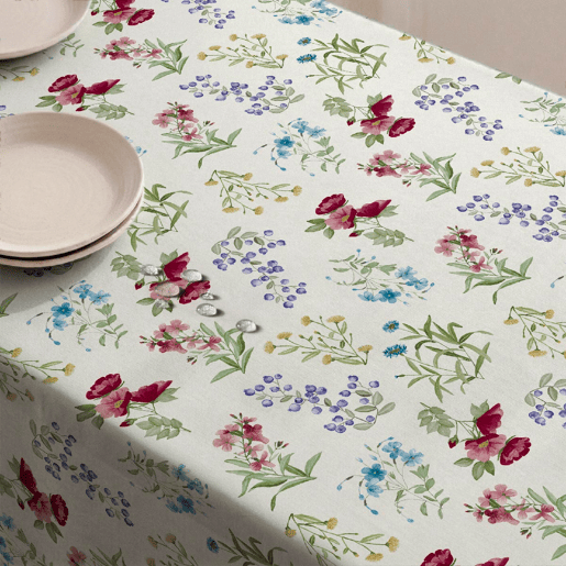 Toalha de mesa impermeável Katya - 100% algodão - 150x150 cm