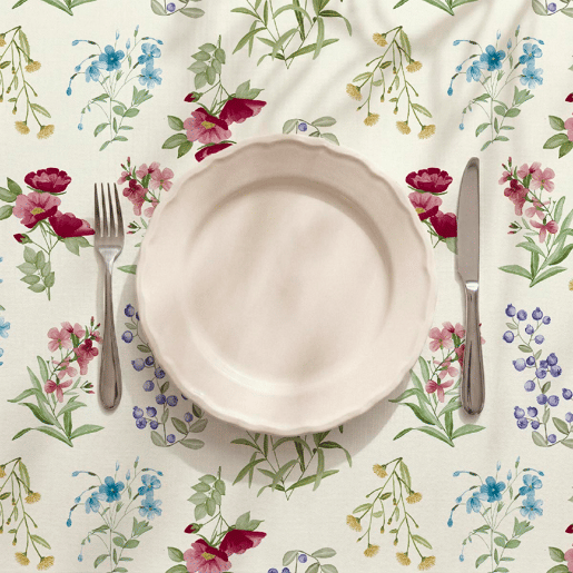 Toalha de mesa impermeável Katya - 100% algodão - 150x150 cm