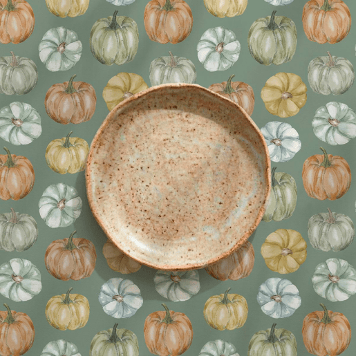 Toalha de mesa impermeável Pumpkin verde - 100% algodão - 150x150 cm
