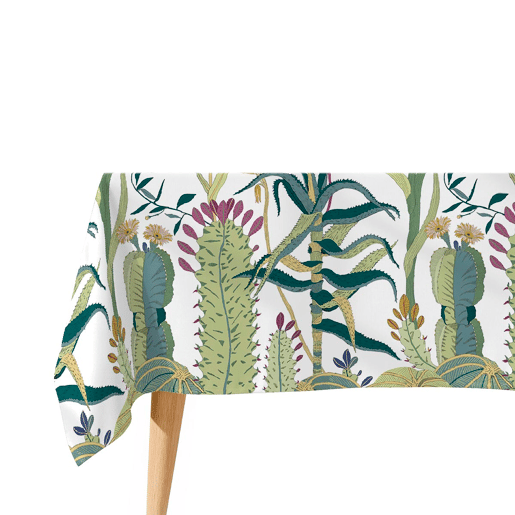 Toalha de mesa impermeável Jungle - 100% algodão - 150x150 cm