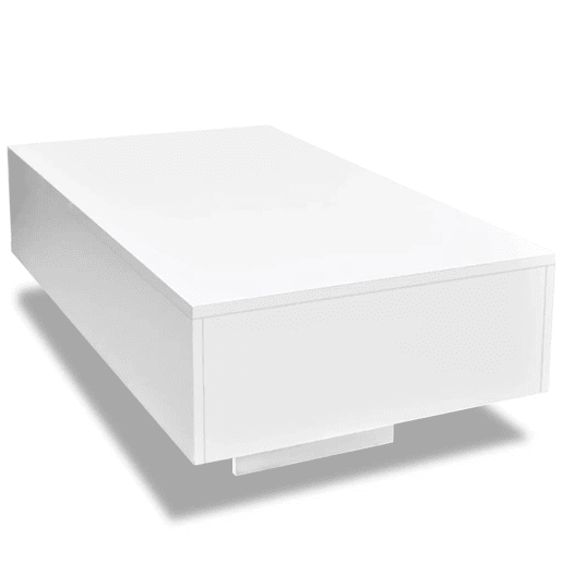 Mesa de Centro, Mesa baixa,, branco brilhante