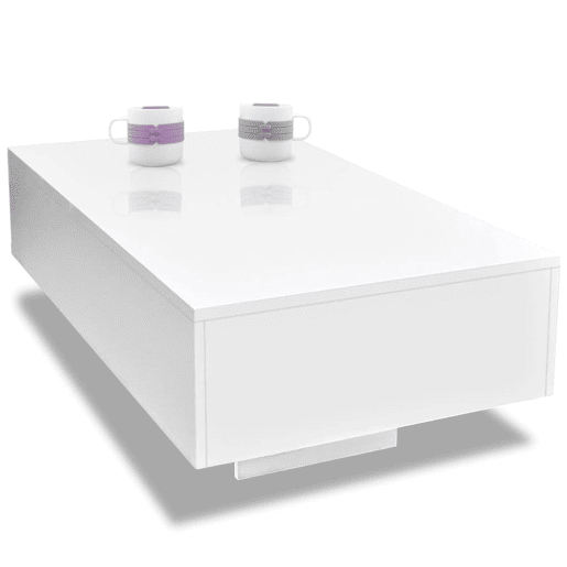 Mesa de Centro, Mesa baixa,, branco brilhante