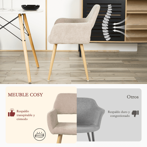 Conjunto de Mesa e 2 Cadeiras de Jantar Jogo de Mesa Redonda de MDF de 80cm e 2 Cadeiras Estofadas de Estilo Nórdico Moderno para Sala Cozinha Varanda Poupança de Espaço Sortido