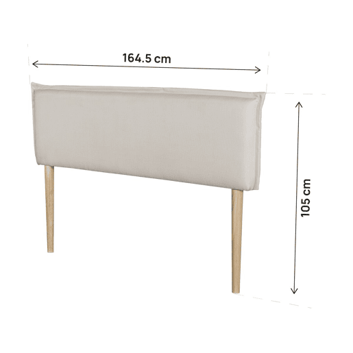 Cabeceira Jessica em linho - 160 cm - Bege
