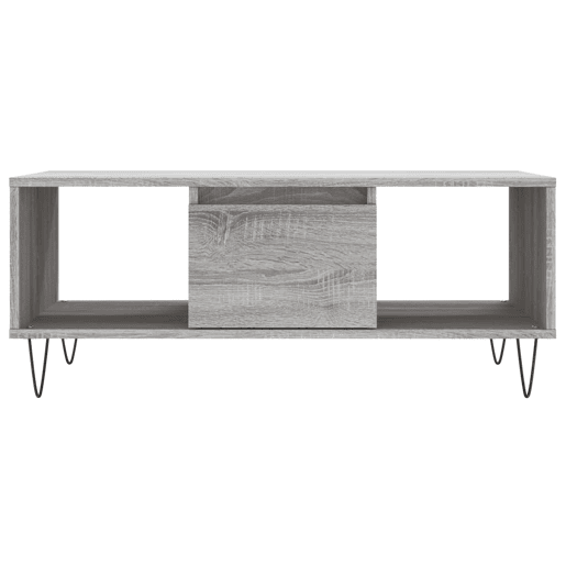 Mesa de Centro, Mesa baixa, 90x50x36,5 cm derivados madeira cinzento sonoma