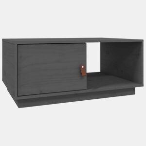 Mesa de Centro, Mesa baixa, 80x80x35,5 cm madeira de pinho maciça cinza