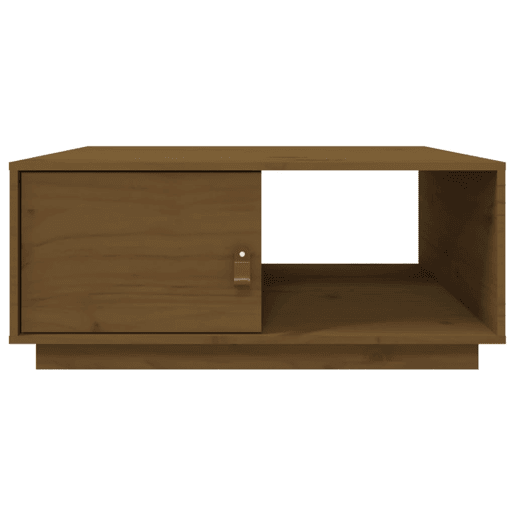 Mesa de Centro, Mesa baixa, 80x50x35,5 cm madeira pinho maciça castanho-mel