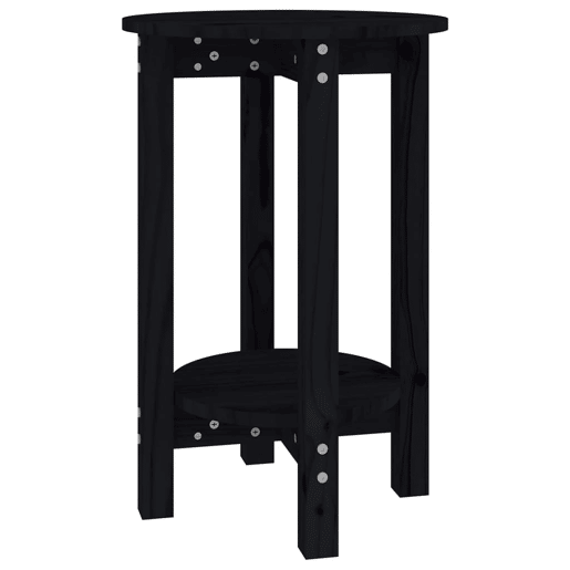 Mesa de Centro, Mesa baixa, Ø 40x60 cm madeira de pinho maciça preto