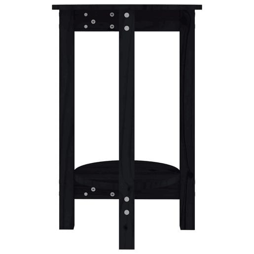 Mesa de Centro, Mesa baixa, Ø 40x60 cm madeira de pinho maciça preto