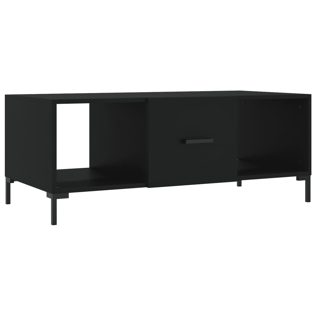 mesa de cafe - mesa de centro madera contrachapada negro 102x50x40 cm