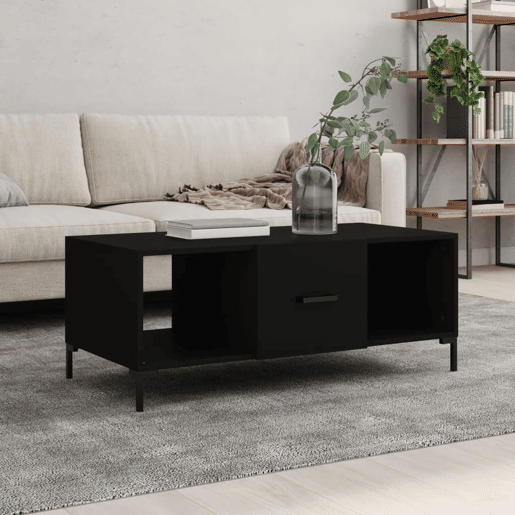 Mesa de Centro, Mesa baixa, 102x50x40 cm madeira processada preto