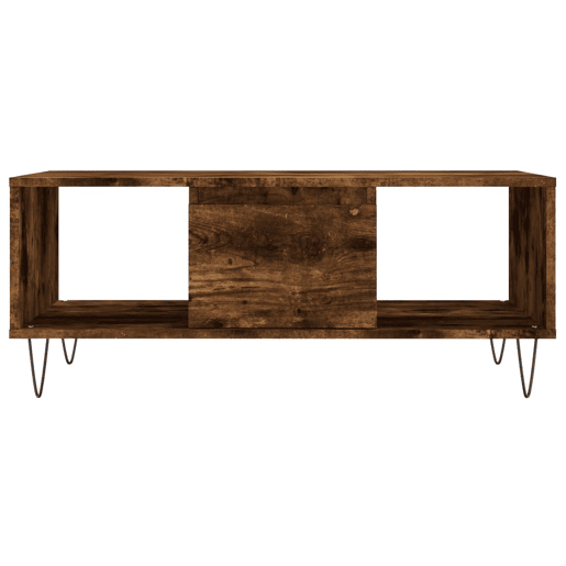 Mesa de Centro, Mesa baixa, 90x50x36,5 cm derivados madeira carvalho fumado