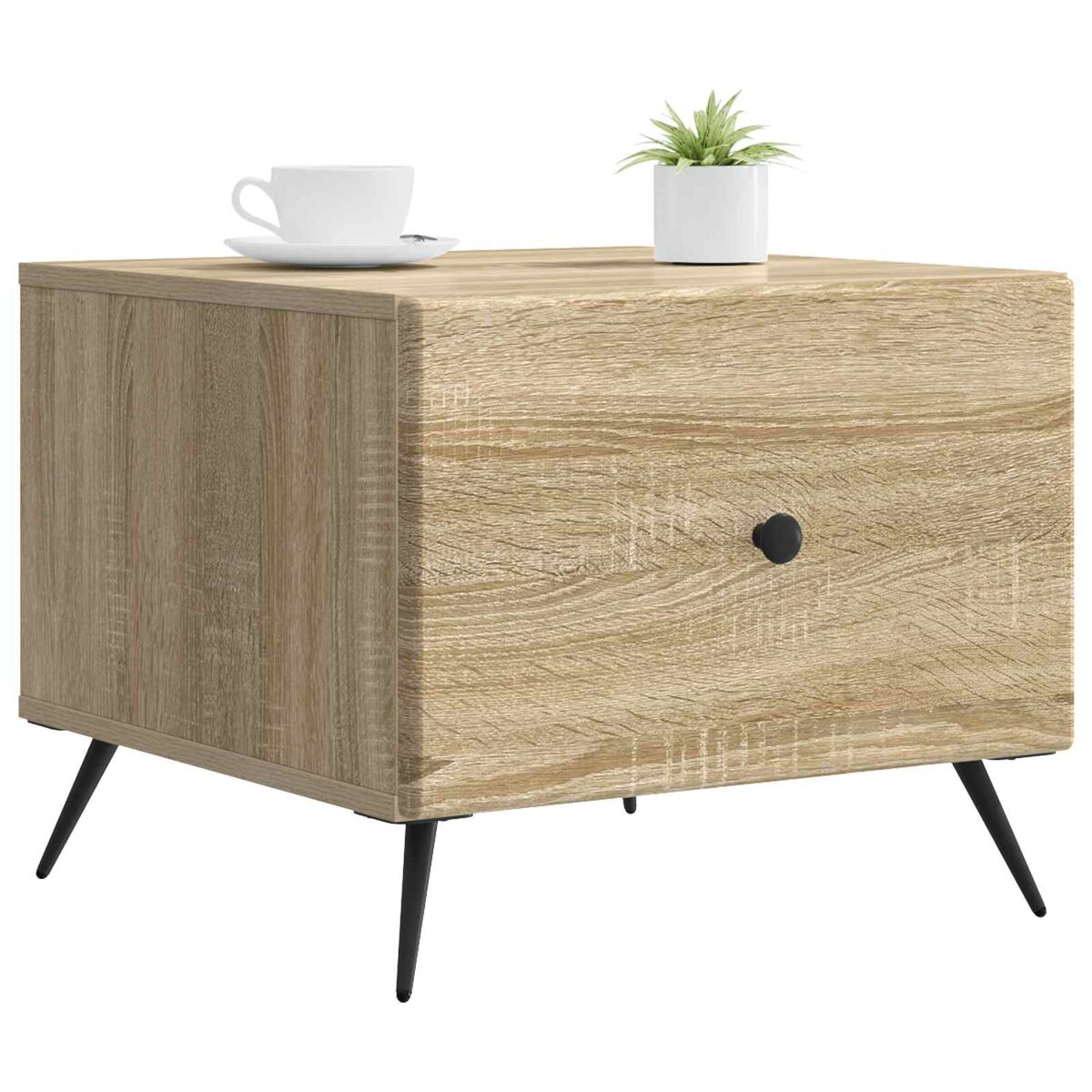mesa de cafe - mesa de centro - mesa baja roble sonoma 49 x 50 x 40 cm madera de ingenieria