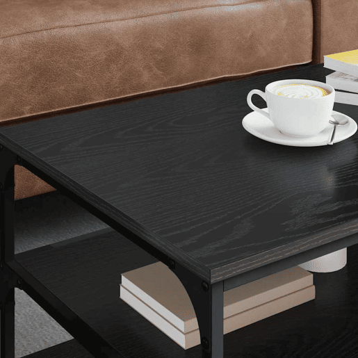 Mesa de Centro, Mesa baixa, Carvalho Preto 90 x 49 x 40 cm