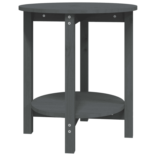 Mesa de Centro, Mesa baixa, Ø 55x60 cm madeira de pinho maciça cinzento Mesa de Centro, Mesa baixa, Ø 55x60 cm madeira de pinho maciça cinzento