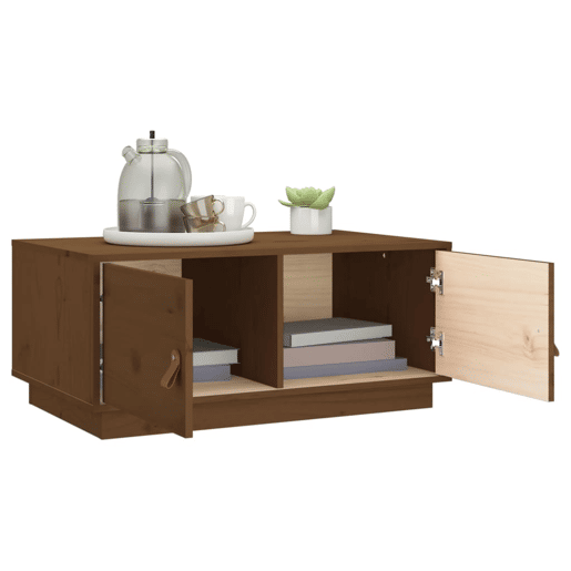 Mesa de Centro, Mesa baixa, 80x50x35 cm pinho maciço castanho mel