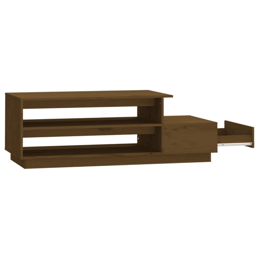 Mesa de Centro, Mesa baixa, 120x50x40,5cm madeira pinho maciça castanho mel