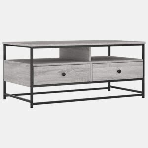 Mesa de Centro, Mesa baixa, 100x51x45cm derivados de madeira cinzento sonoma