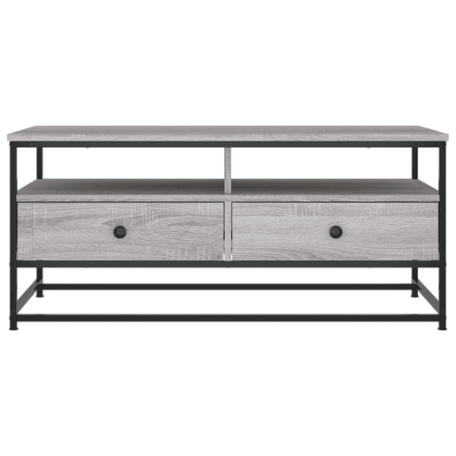 Mesa de Centro, Mesa baixa, 100x51x45cm derivados de madeira cinzento sonoma