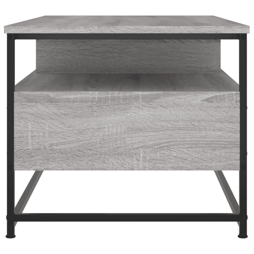 Mesa de Centro, Mesa baixa, 100x51x45cm derivados de madeira cinzento sonoma