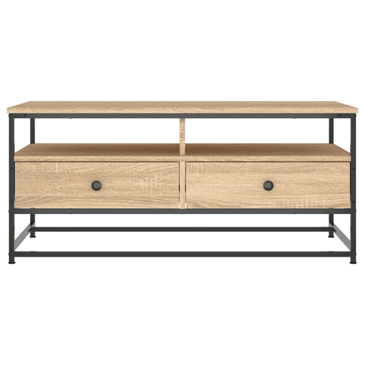 Mesa de Centro, Mesa baixa, 100x51x45 cm derivados madeira carvalho sonoma