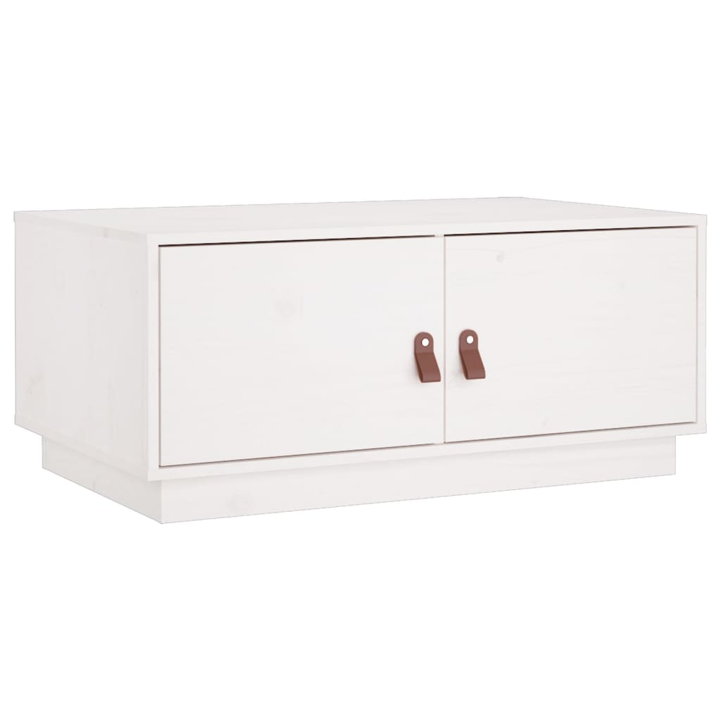 mesa de cafe - mesa de centro de madera maciza de pino blanco 80x50x35 cm
