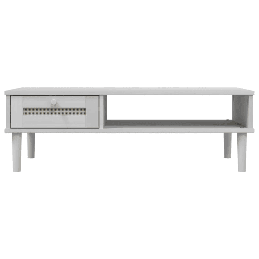 Mesa de Centro, Mesa baixa SENJA 100x55x33 cm pinho maciço branco Mesa de Centro, Mesa baixa SENJA 100x55x33 cm pinho maciço branco