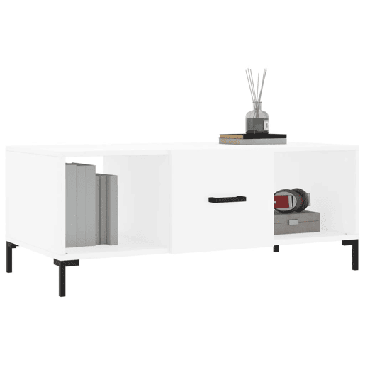 Mesa de Centro, Mesa baixa, 102x50x40 cm madeira processada branco