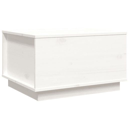 Mesa de Centro, Mesa baixa, 60x50x35 cm madeira de pinho maciça branco
