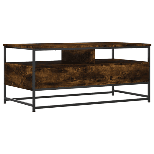 Mesa de Centro, Mesa baixa, 100x51x45 cm derivados madeira carvalho fumado
